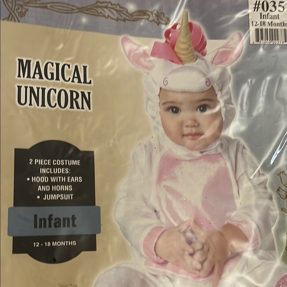 Magical Unicorn Infant Costume - Pink and White 12-18 months
